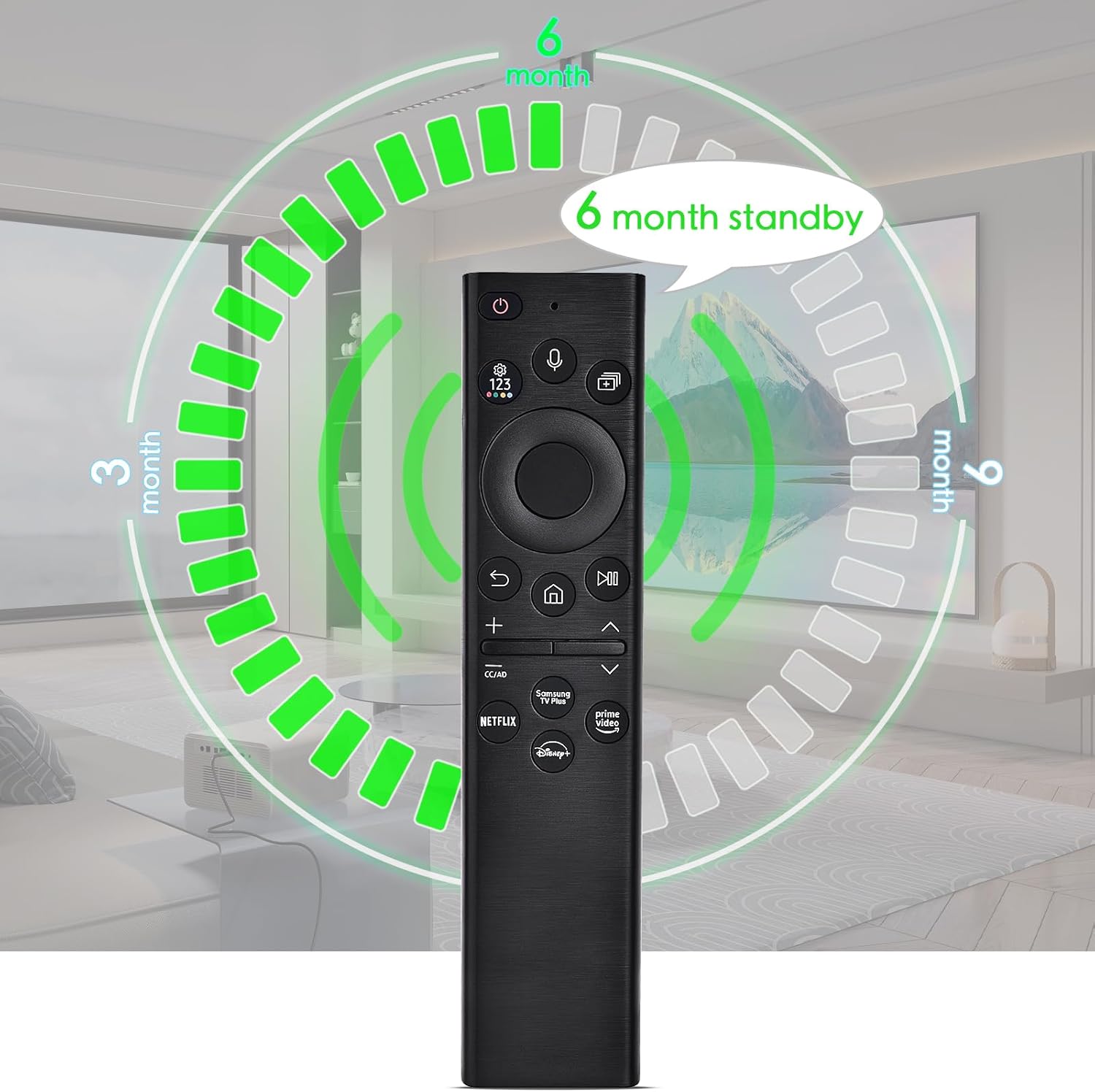Control remoto de voz de repuesto para Samsung Smart TV KOOMOER Low Power Tech Control, compatible con BN59-01385A 2022 (sin solar), para la mayoría