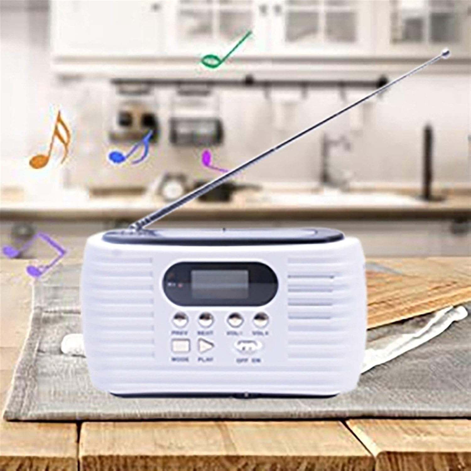 Emergency Radio Am Fm Solar Hand-cranked Power Generation with 3 Bright Led Lights 2300mah Battery Automatic Search for Smart Phone Charger