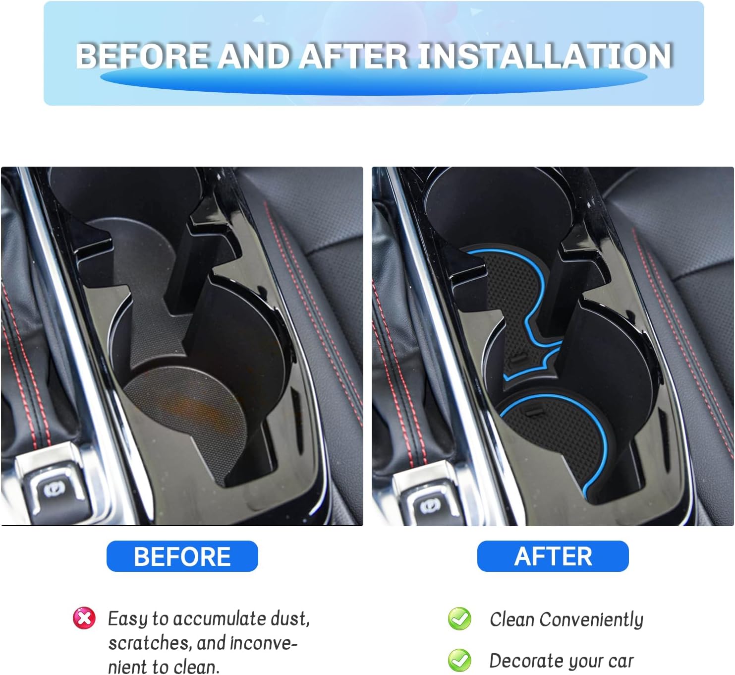 SXCY Almohadilla de ranura para puerta de Chevy Trax 2024 para Chevy Trax 2024, alfombrilla antideslizante para ranura de puerta Trax 2024,