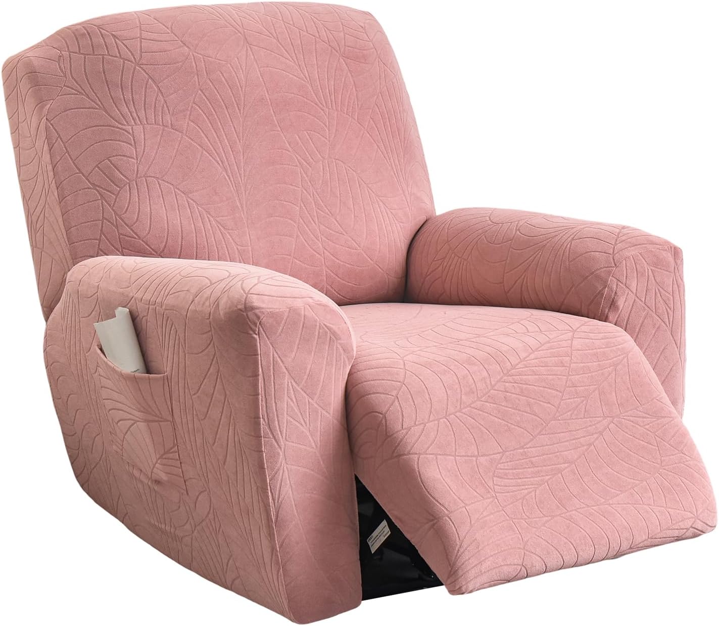 HAOYONG Fundas reclinables elásticas de jacquard Lazyboy, funda reclinable de 4 piezas para sillón reclinable de 1 asiento, fundas para sofá
