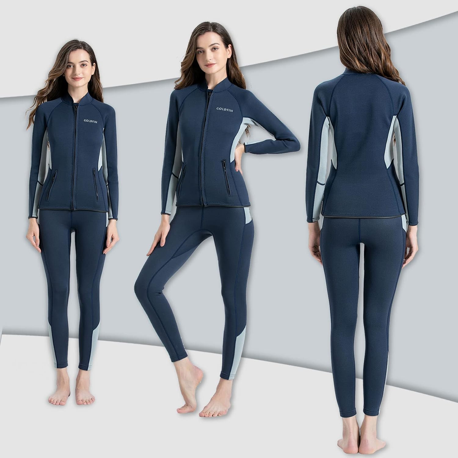 GoldFin Pantalones de neopreno para mujer, pantalones de neopreno de 0.079 pulgadas que mantienen el calor para aeróbicos acuáticos, buceo, surf,