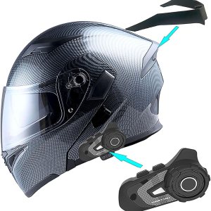 1Storm – Casco modular de cara completa para motocicleta, con doble visera abatible, protector solar HB89 Negro brillante 1Storm – Casco modular de cara completa para motocicleta, con doble visera abatible, protector solar HB89 Negro brillante
