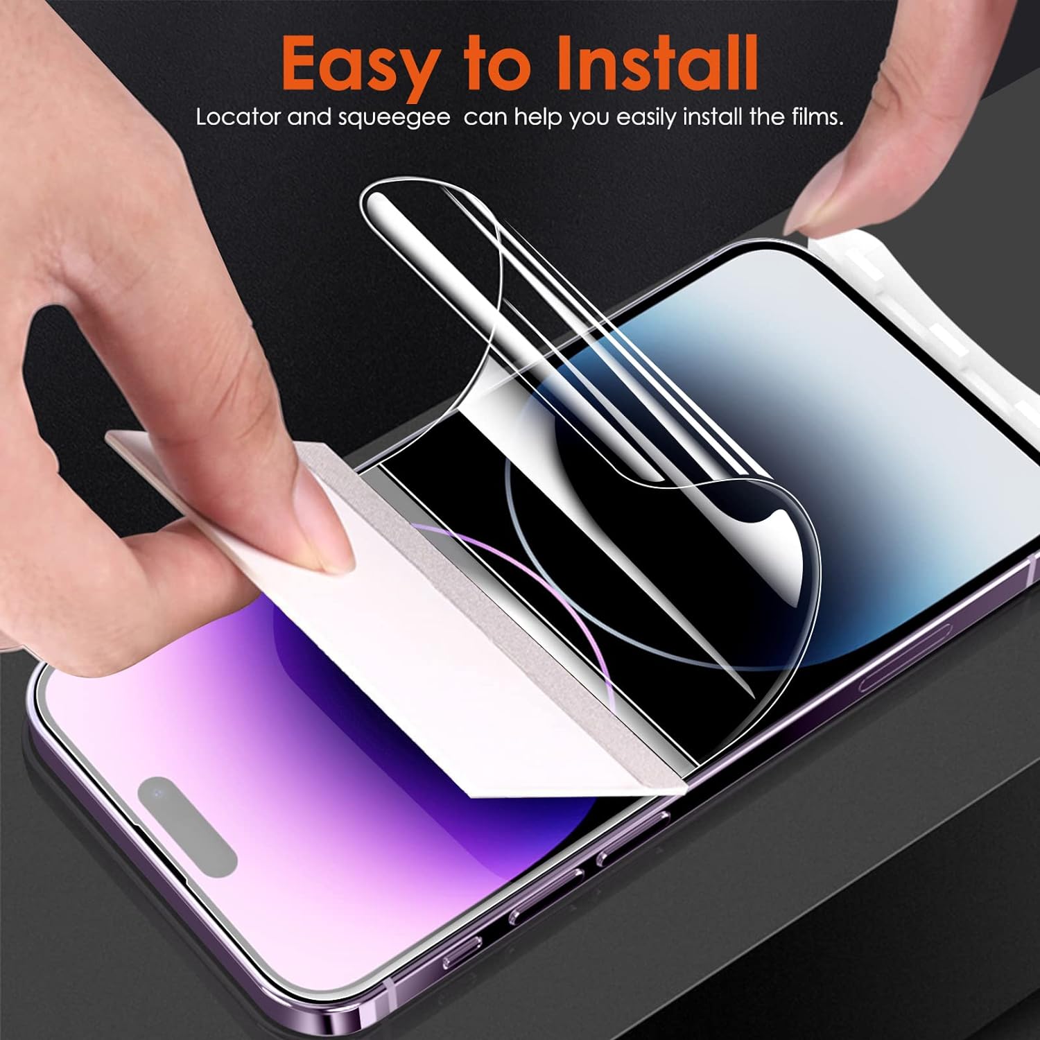 Paquete de 3 protectores de pantalla de película de hidrogel suave para iPhone 15 Pro MaxiPhone 15 Plus, TPU flexible irrompible mejorado para