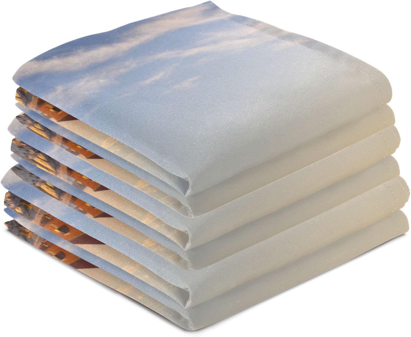 Paquete de 4 hermosos paños de cocina Lighthouse altamente absorbentes, súper suaves, de 18 x 28 pulgadas, reutilizables, de secado rápido, juego