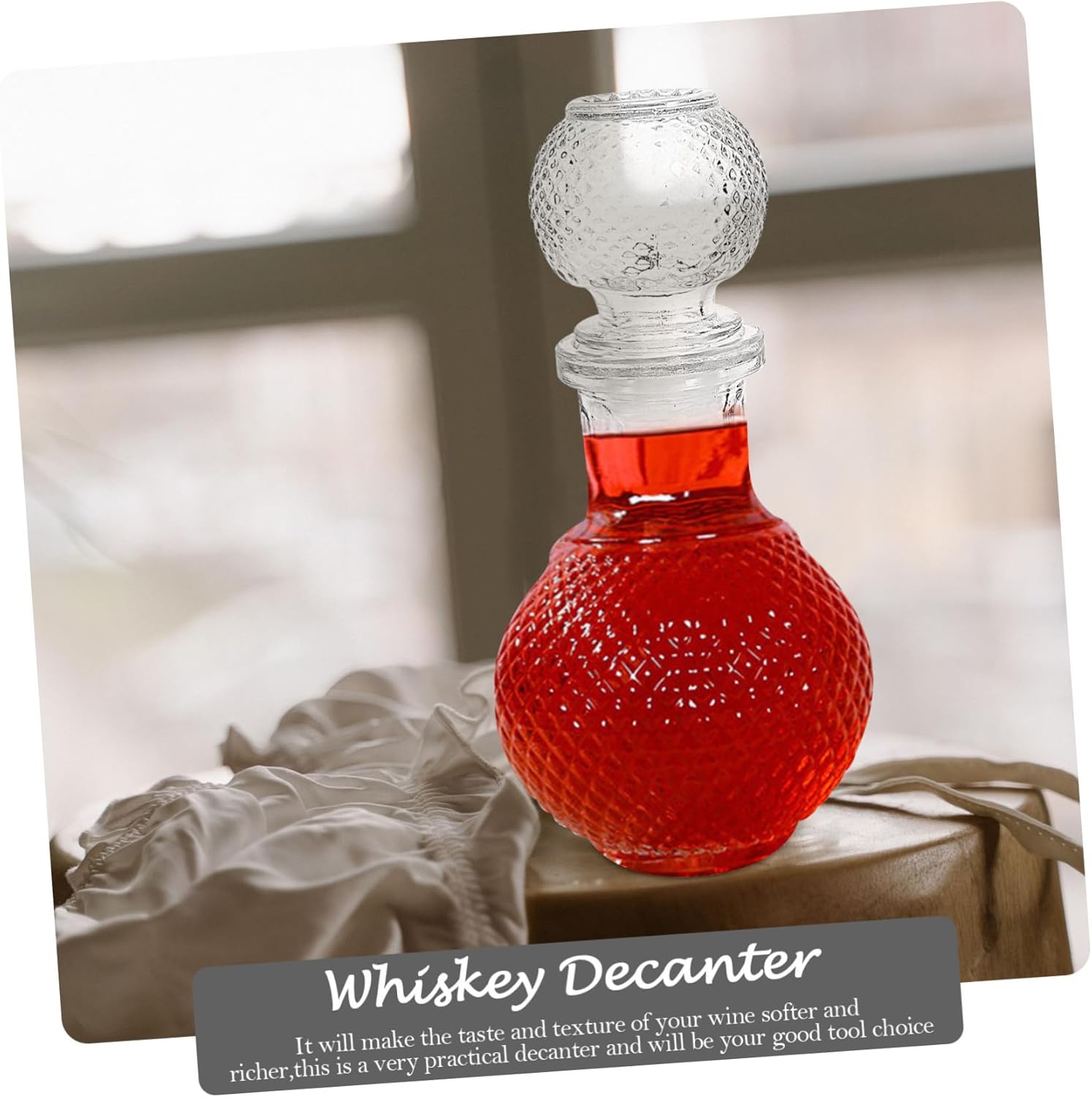 5pcs botella de vino de vidrio decantadores de whisky viejo decantador bourbon botellas de vino jarabe botellas de vidrio dispensador hermético