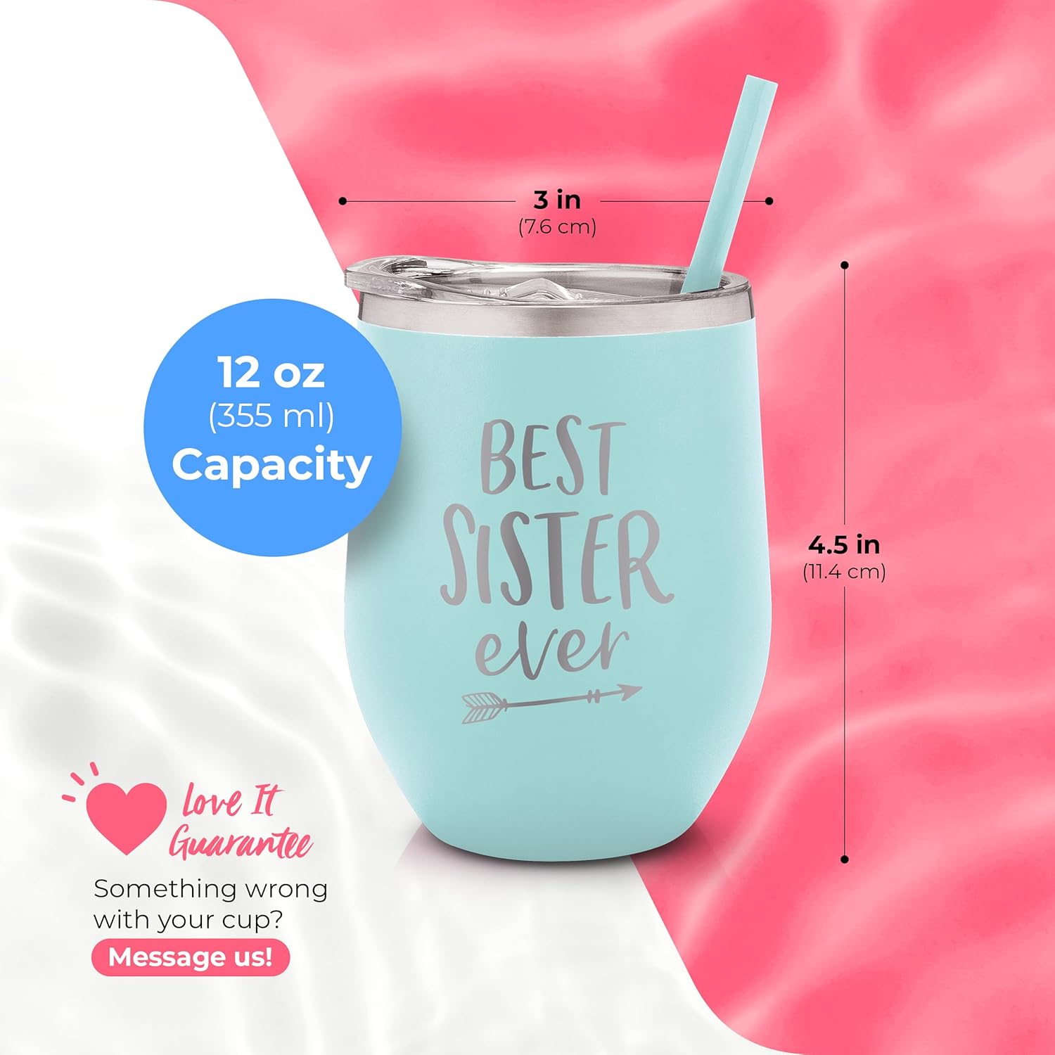 Vaso de vino aislado de acero inoxidable con tapa de cierre deslizante y pajita, taza de viaje aislada para café, tazas personalizadas y divertidas,