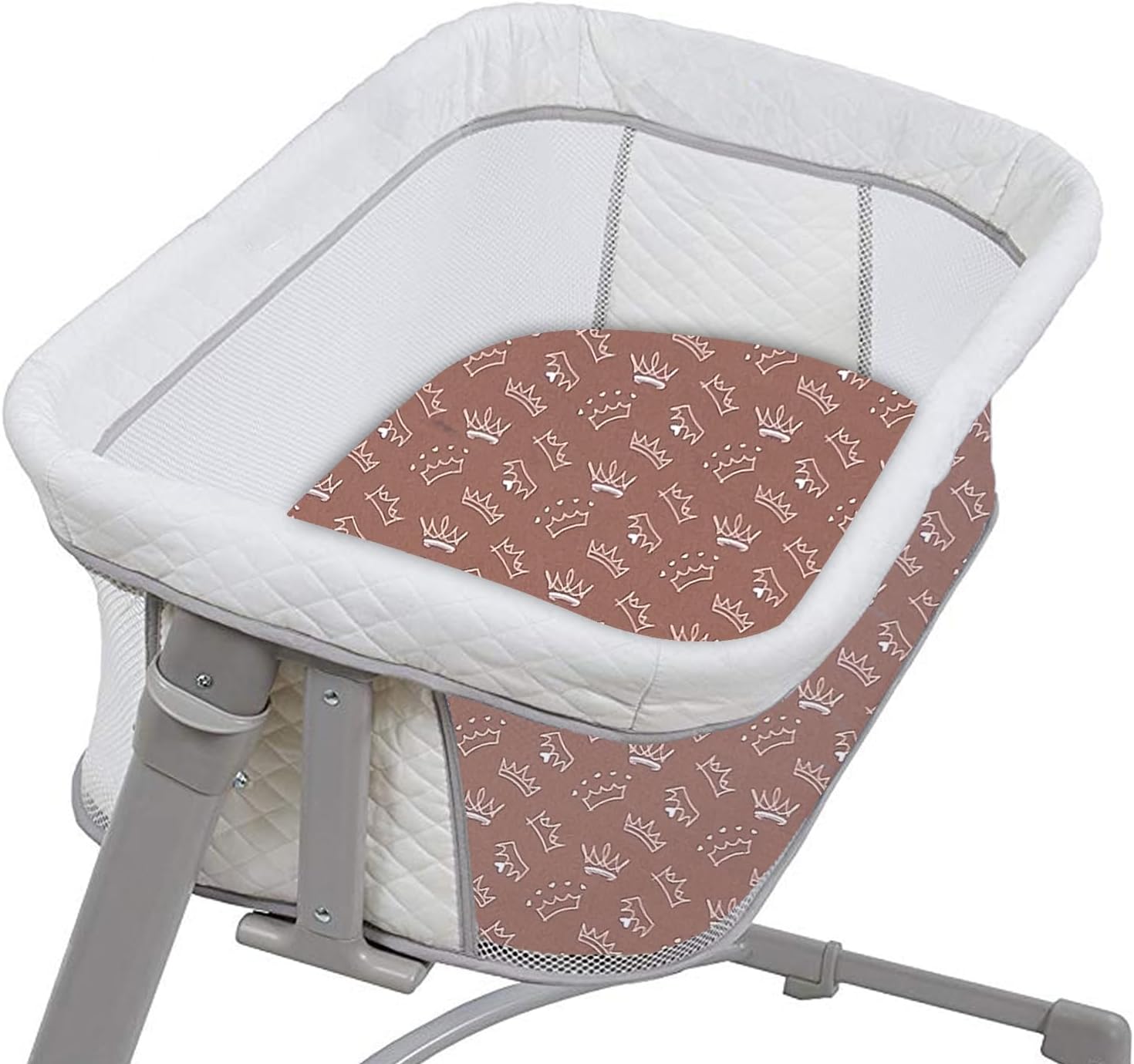AMROSE Paquete de 4 sábanas de moisés suaves y celestiales para bebé niña, ajuste universal para varios colchones de cuna y moisés, suave microfibra