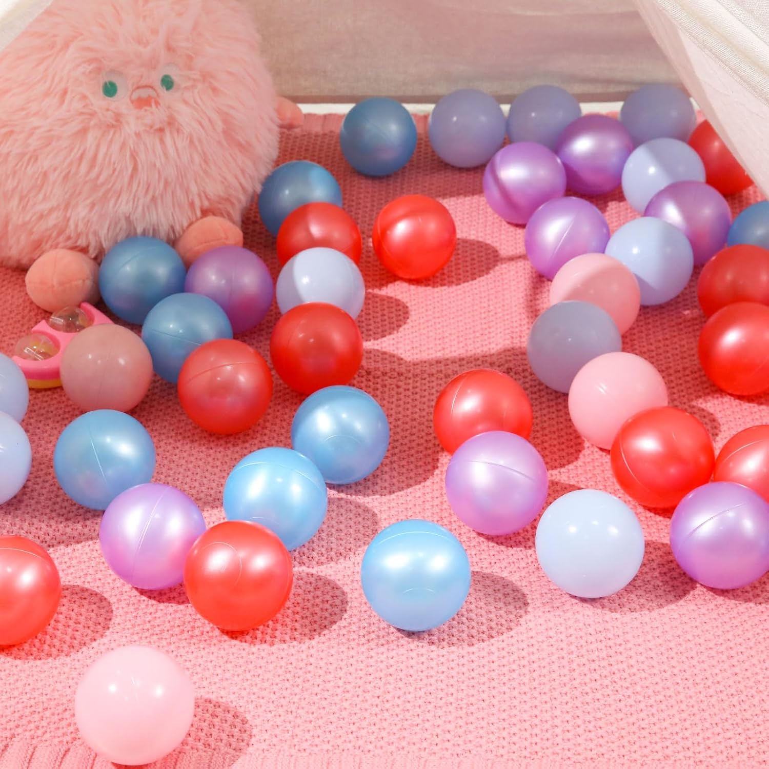 Pelotas para hoyos de bolas, sin ftalatos, sin BPA, bolas de plástico no tóxicas para niños y diversión para jugar