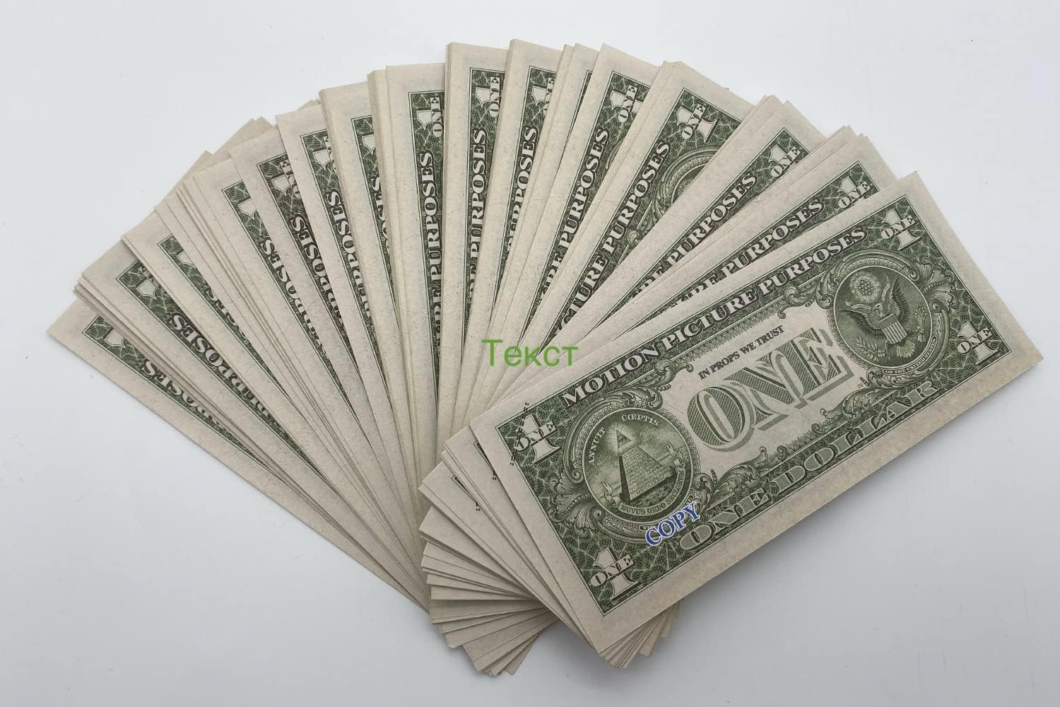 Copia billetes de 1 dólar, dinero para jugar, 100 piezas para accesorios de película, dinero de utilería