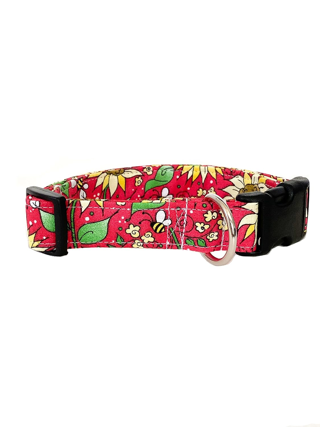 Bumblebee Dog Collar with Buckle – Made in the USA – Handmade by Collars by Design (CatTiny)