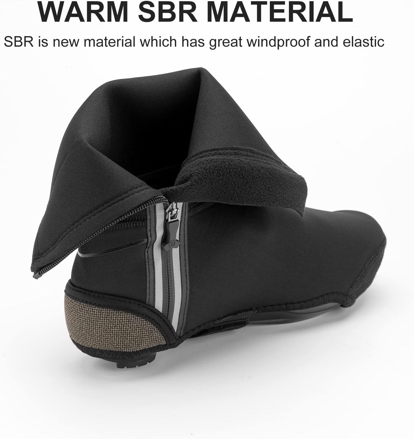ROCKBROS Fundas para zapatos de ciclismo, cubierta de zapatos de invierno, resistente al agua, térmicas, para bicicleta, a prueba de viento, para