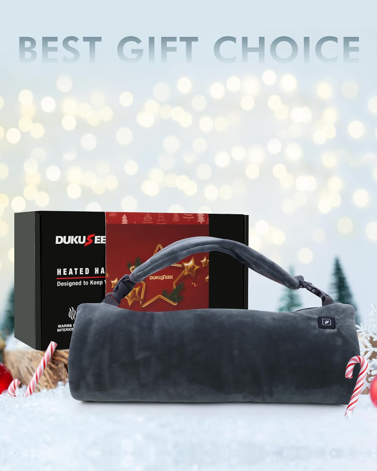 DUKUSEEK Orejera de mano calentada para caza, calentador de manos eléctrico con batería recargable de 10000 mAh para invierno al aire libre, caza,