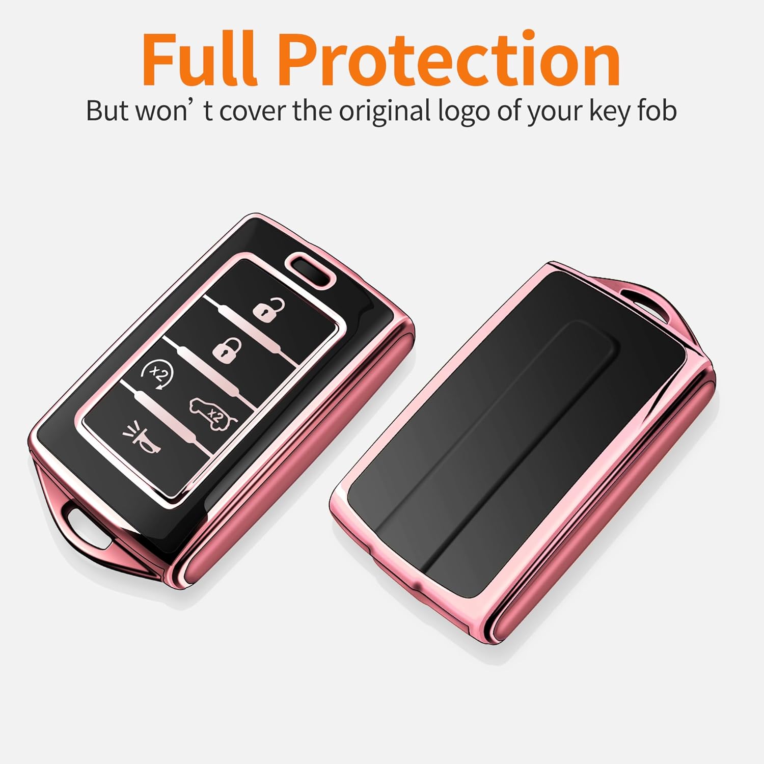 Sindeda Funda para llavero Jeep con llavero de protección completa suave compatible con Grand Wagoneer 2022 Wagoneer 2022 2022 Grand Cherokee L 2021