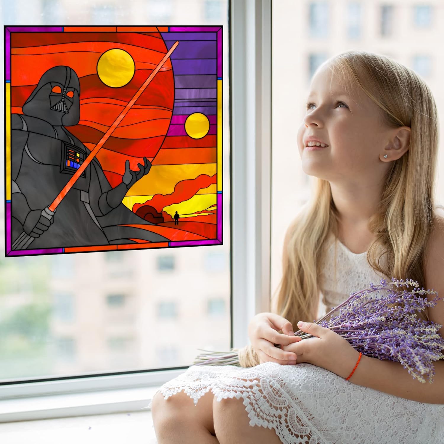 SW Vader – Lámina para vidrieras (36 x 36 pulgadas)