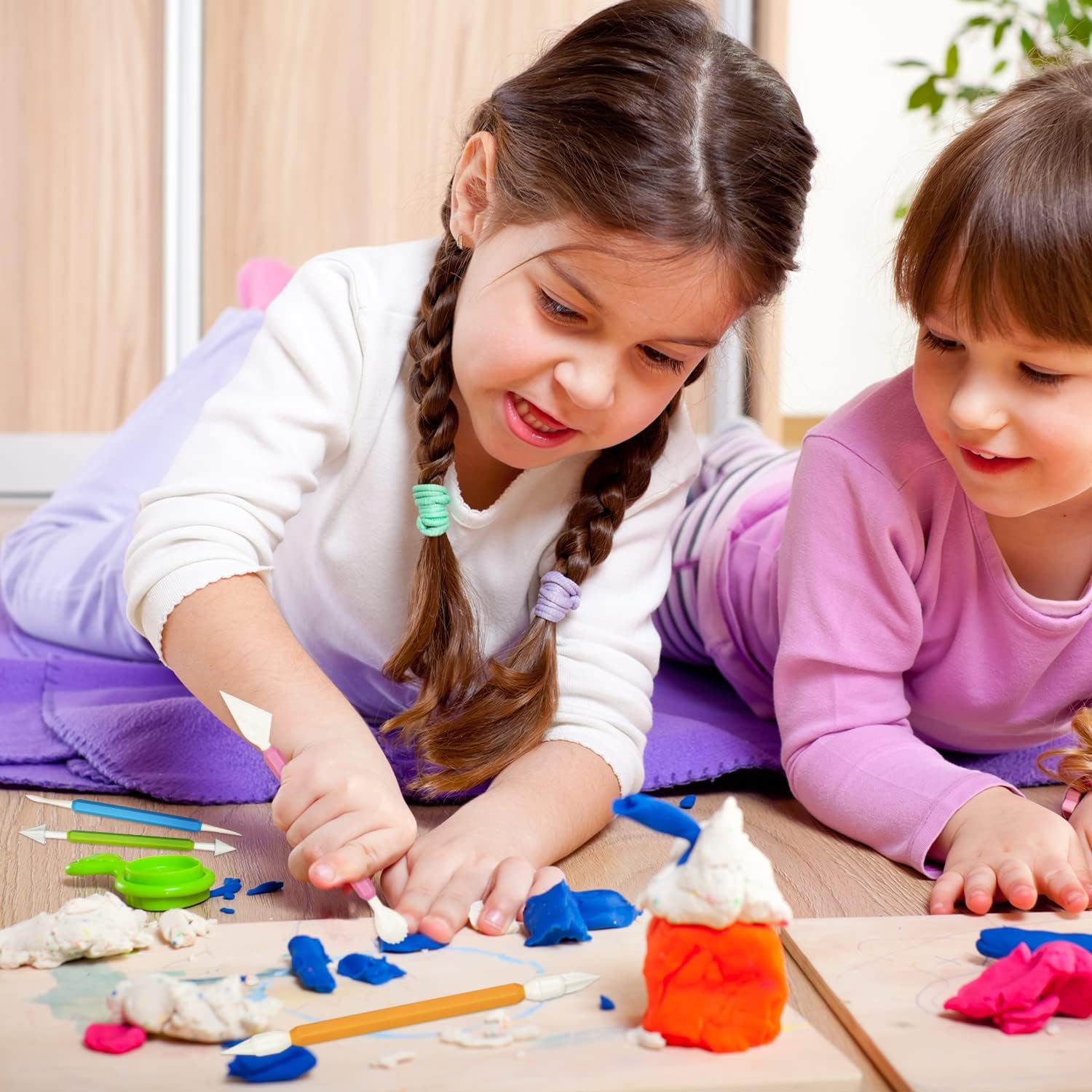Luney – 9 herramientas de arcilla para niños, herramientas de escultura de arcilla de plástico para niños, kit de herramientas de cerámica de