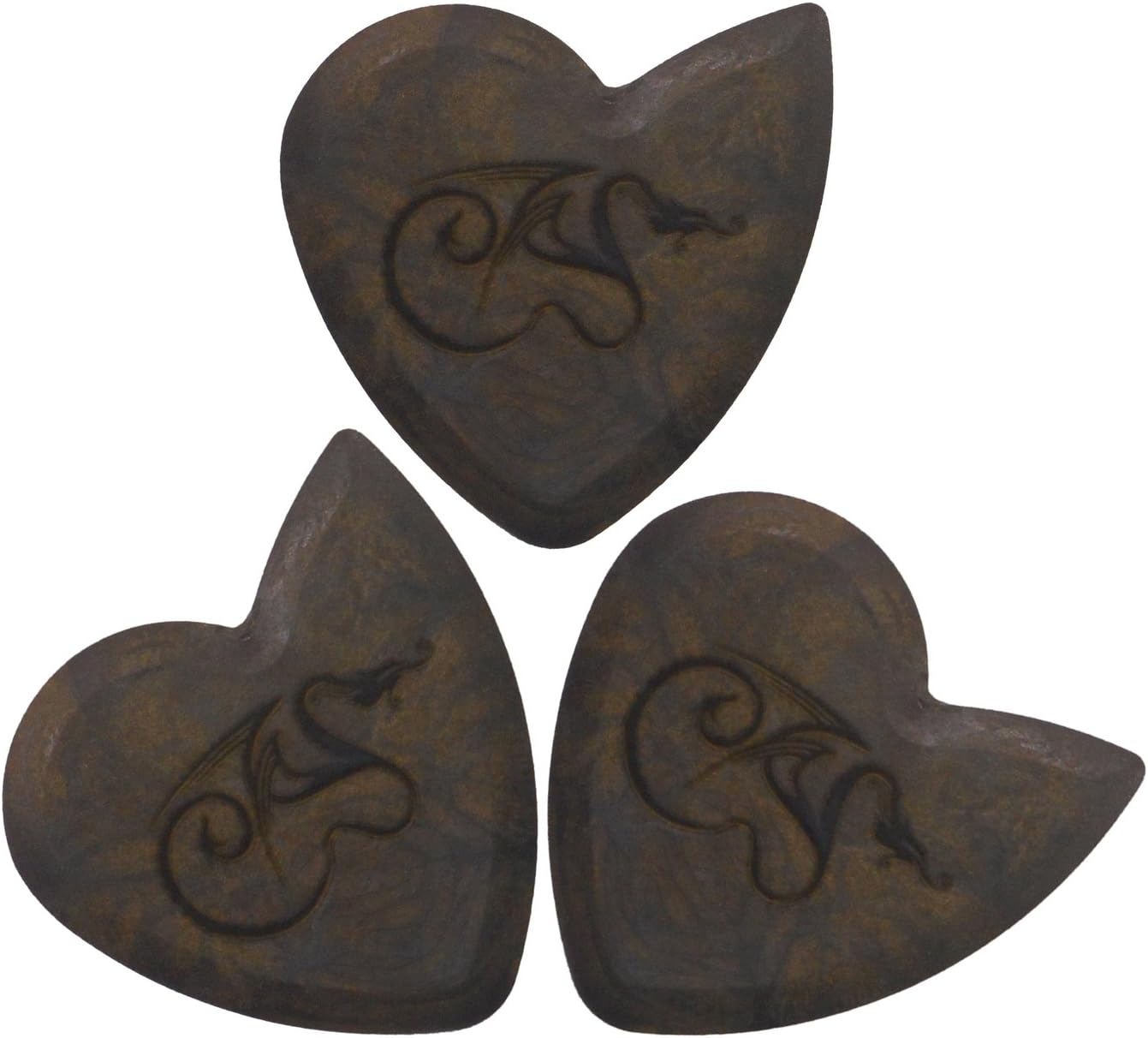 Púas de guitarra de corazón endurecido del dragón, 1500 horas de durabilidad, 0.098 pulgadas de grosor, paquete de tres