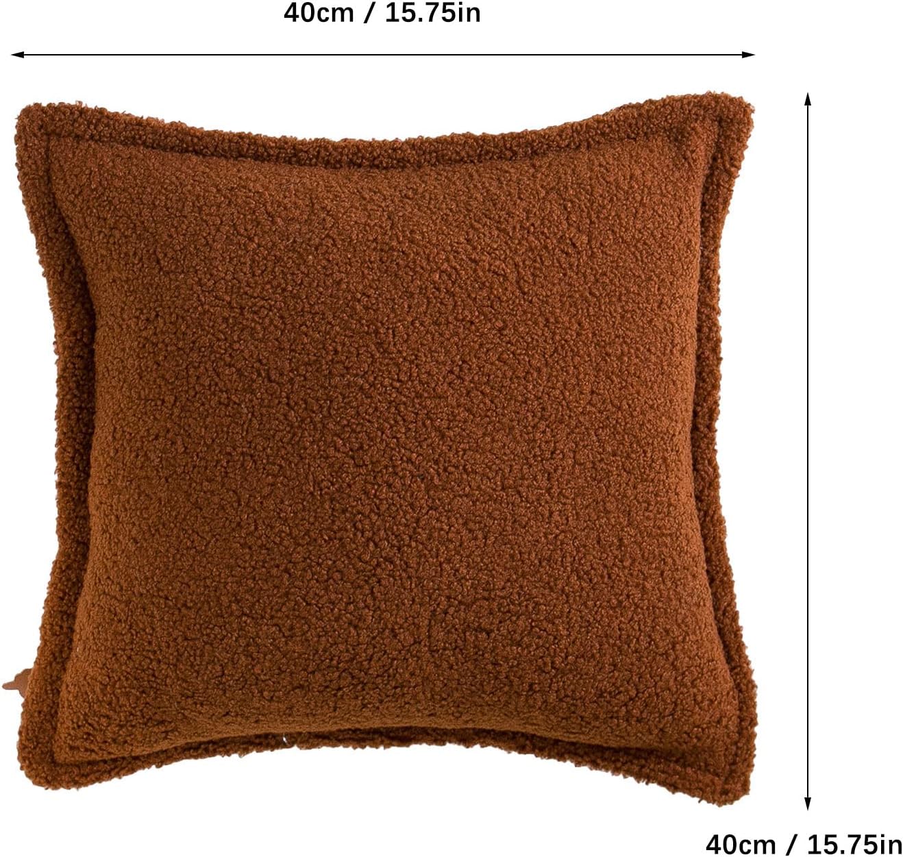 Fundas de cojín decorativas de felpa de cordero, funda de cojín de felpa de cordero, funda de cojín de felpa para sofá, sala de estar, 18 x 18