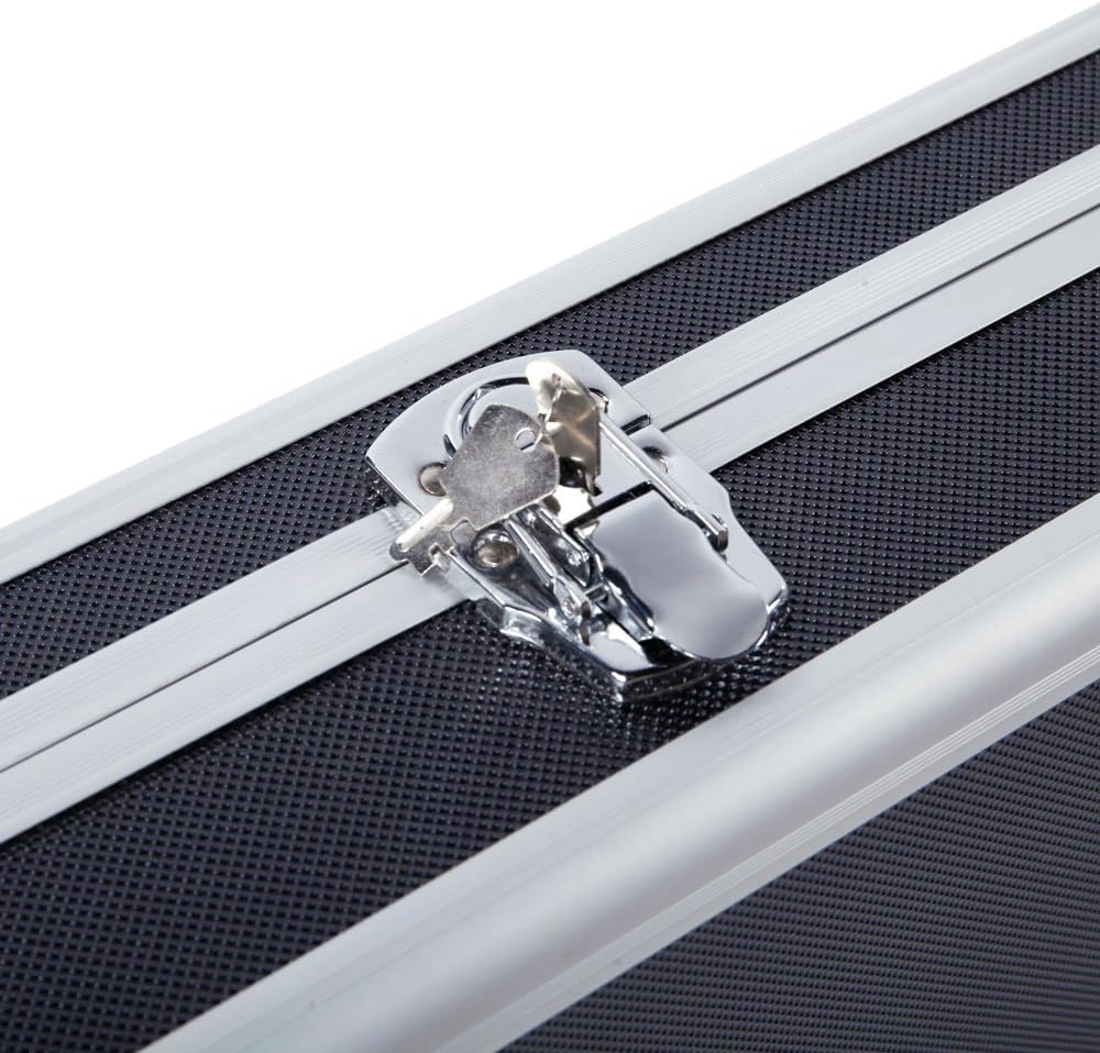 Funda rígida protectora de aluminio para rifle de 53 pulgadas con espuma, resistente al agua y a prueba de aplastamiento, funda rígida para rifle