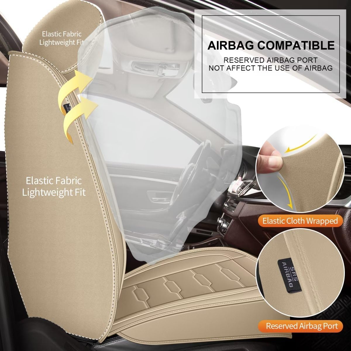 AOMSAZTO Funda de asiento de coche para Nissan Kicks 2018 2019 2020 2021 2022 2023 juego completo de 5 asientos de cuero protector de cojín de