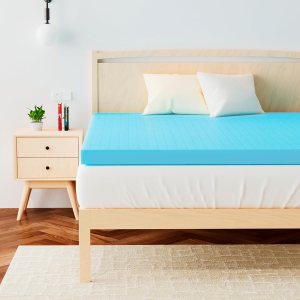 Cubrecolchón de espuma viscoelástica de gel de 2 pulgadas, tamaño individual XL, cubrecolchón de espuma con infusión de gel refrescante, Cubrecolchón de espuma viscoelástica de gel de 2 pulgadas, tamaño individual XL, cubrecolchón de espuma con infusión de gel refrescante,