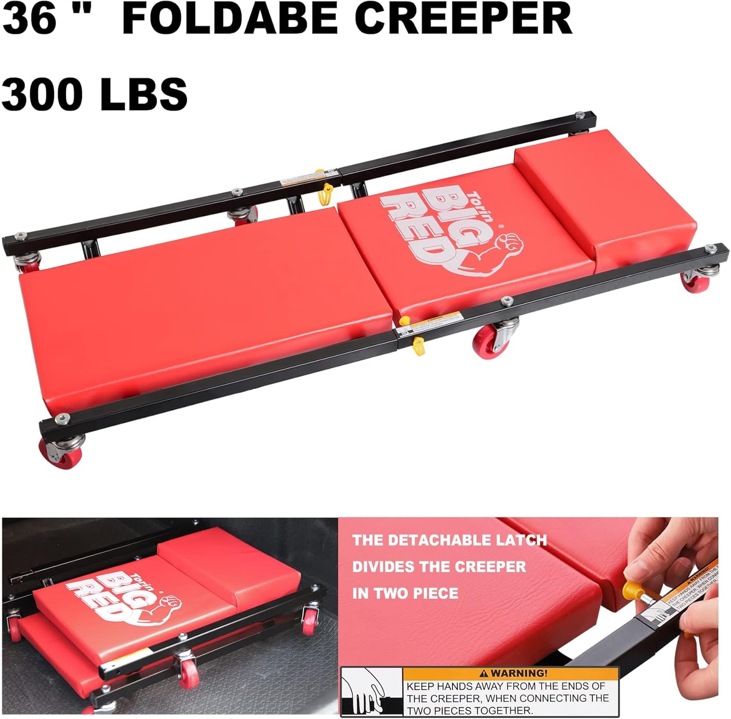 BIG RED AT82040R Torin – Combo de piso de carretilla hidráulica con 2 soportes para gatos y garajeenredadera de tienda, capacidad de 2 toneladas
