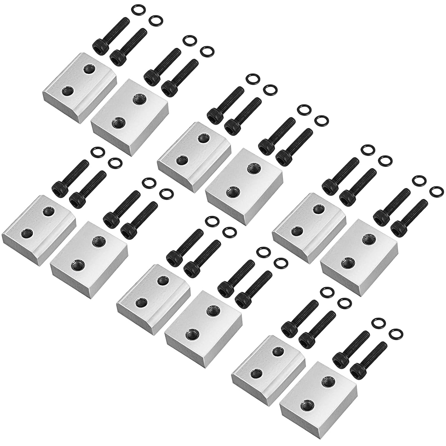 Happybuy Cuchillas de mandíbula de repuesto para cortador de barras de refuerzo eléctrico #5 de 58 pulgadas, 0.630 in, 12 cuchillas con 24 tornillos