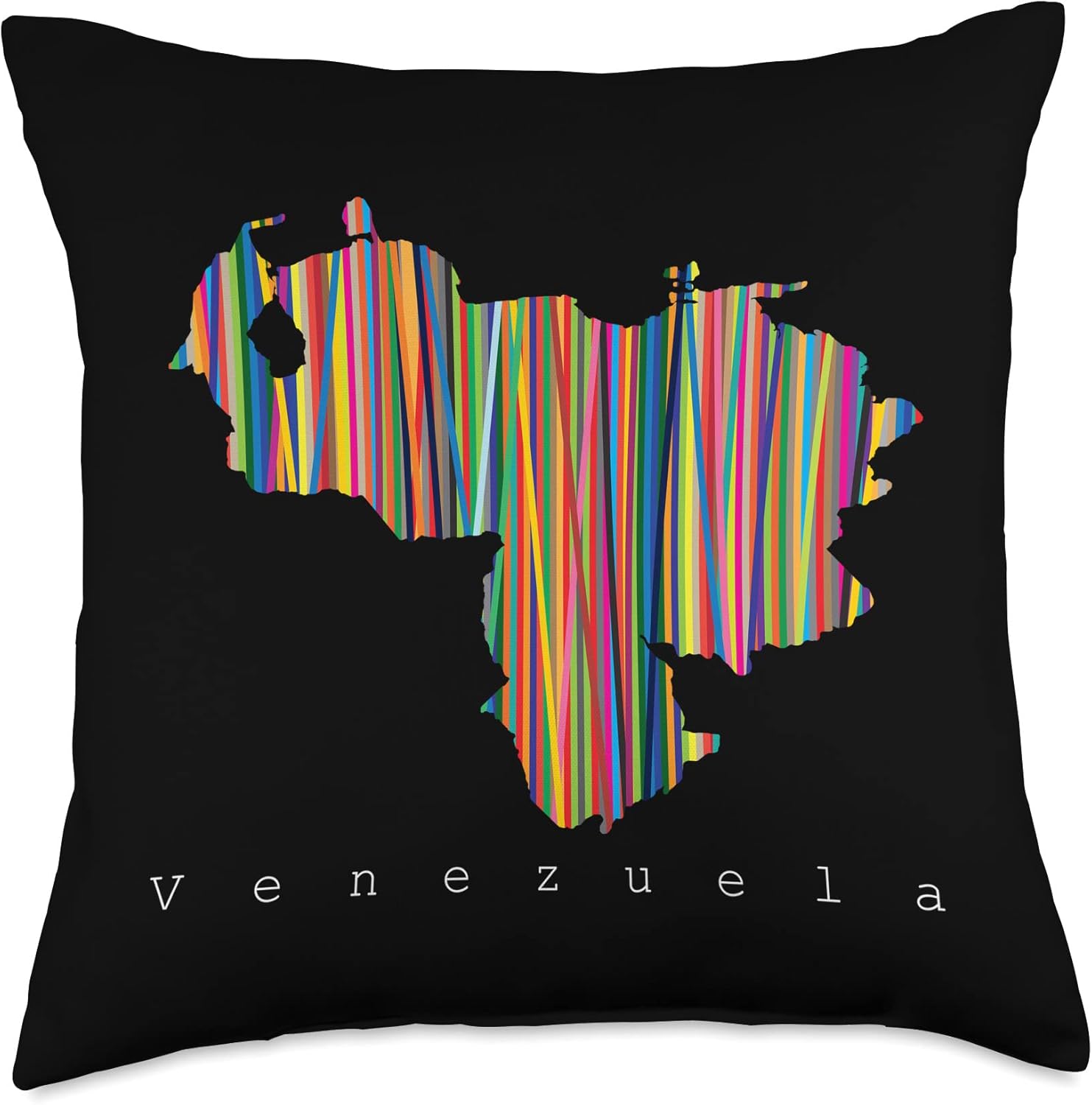 Franelas CSS Venezuela Multicolor  Regalo para venezolanos  Almohada cojin, 18 x 18 pulgadas