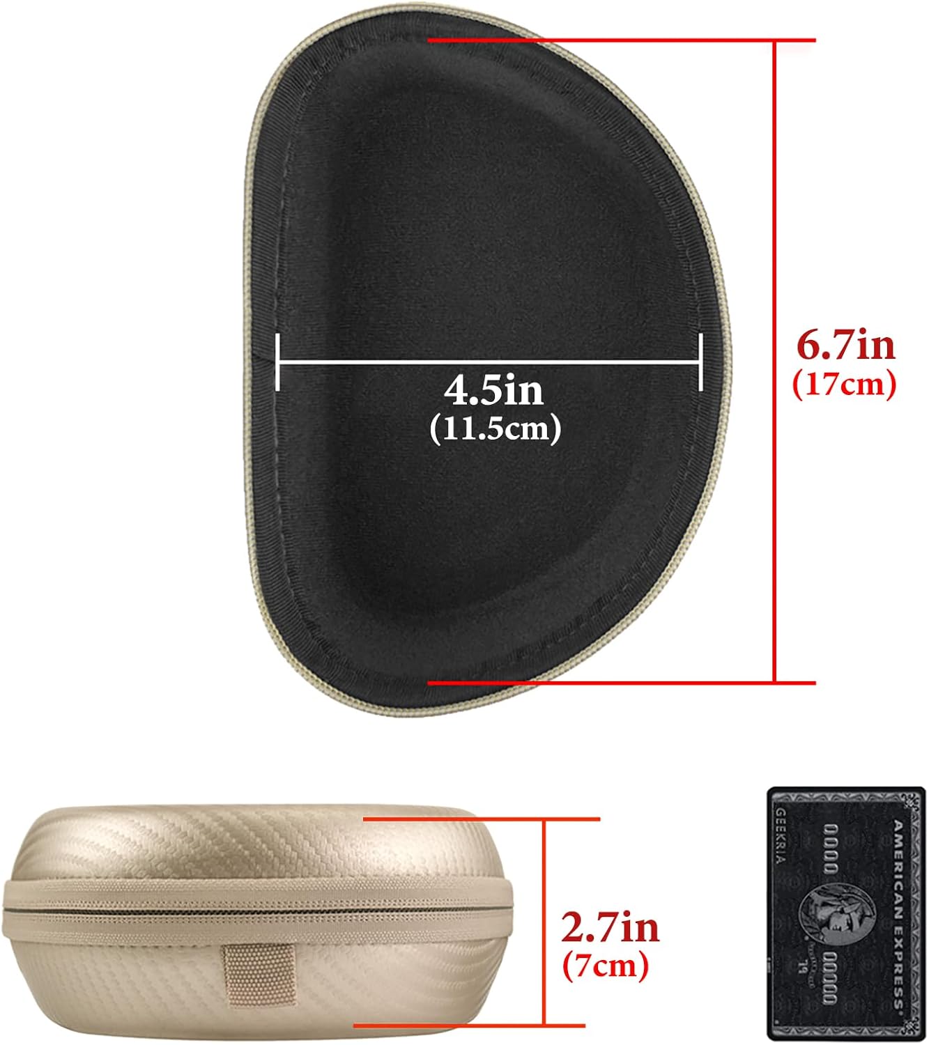 Geekria Shield – Funda para auriculares compatible con Beats Studio Pro, Solo 3, Solo 2, Solo HD, funda de repuesto rígida de viaje con