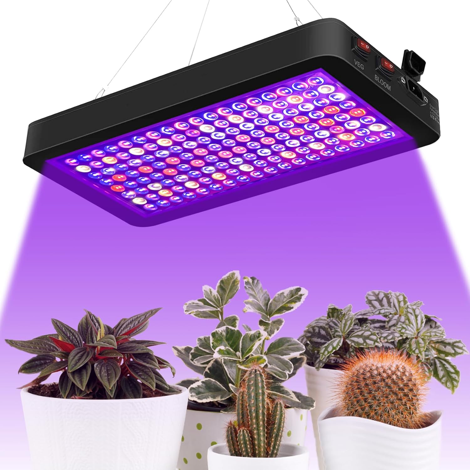 Luz LED de crecimiento de plantas de 2000 W, regulable, las mejores luces de cultivo para plantas de interior de espectro completo, semillas,
