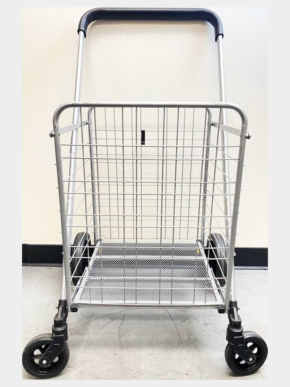 Carrito de compras plegable con ruedas de 360 para comestibles, lavandería y viajes, capacidad de 88 libras (XL)