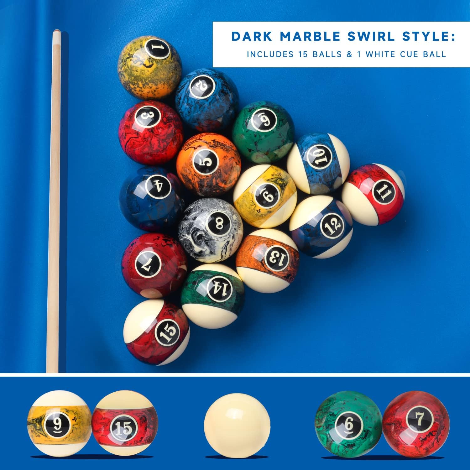 GSE Solid Wood Billiard 8-Ball Triangle & 9-Ball Diamond Pool Ball Racks with 2-14″ Standard Pool Balls, Billiard Balls and Racks Set, Pool Table
