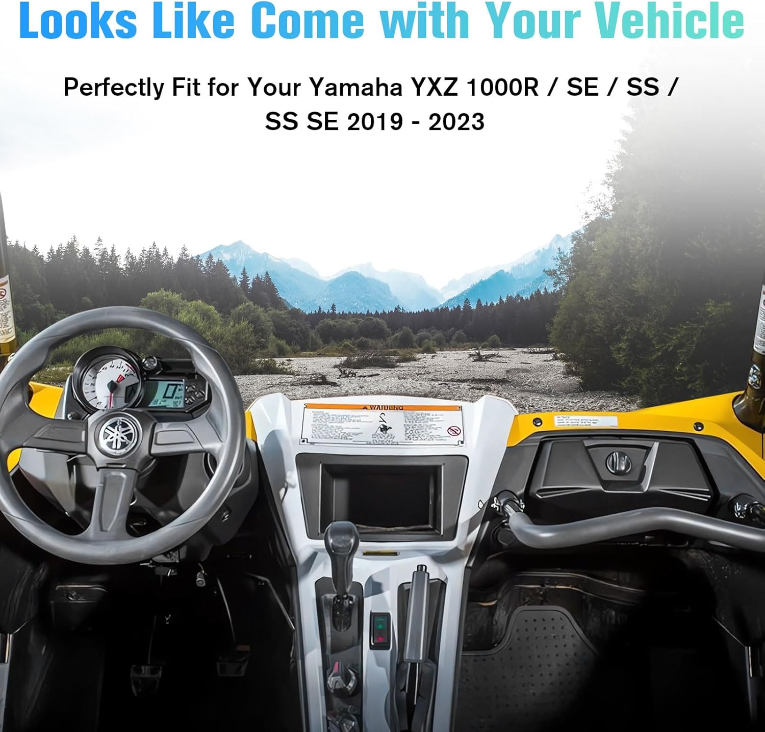 Soportes para dispositivos eléctricos con caja de almacenamiento, bandeja organizadora para Yamaha YXZ 1000, soporte de teléfono GPS para Ipad para