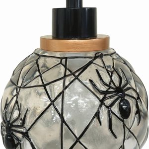 Avanti Linens – Dispensador de jabónbomba de loción, artículos esenciales para el baño de invitados, calabaza transparente con decoración de arañas Avanti Linens – Dispensador de jabónbomba de loción, artículos esenciales para el baño de invitados, calabaza transparente con decoración de arañas