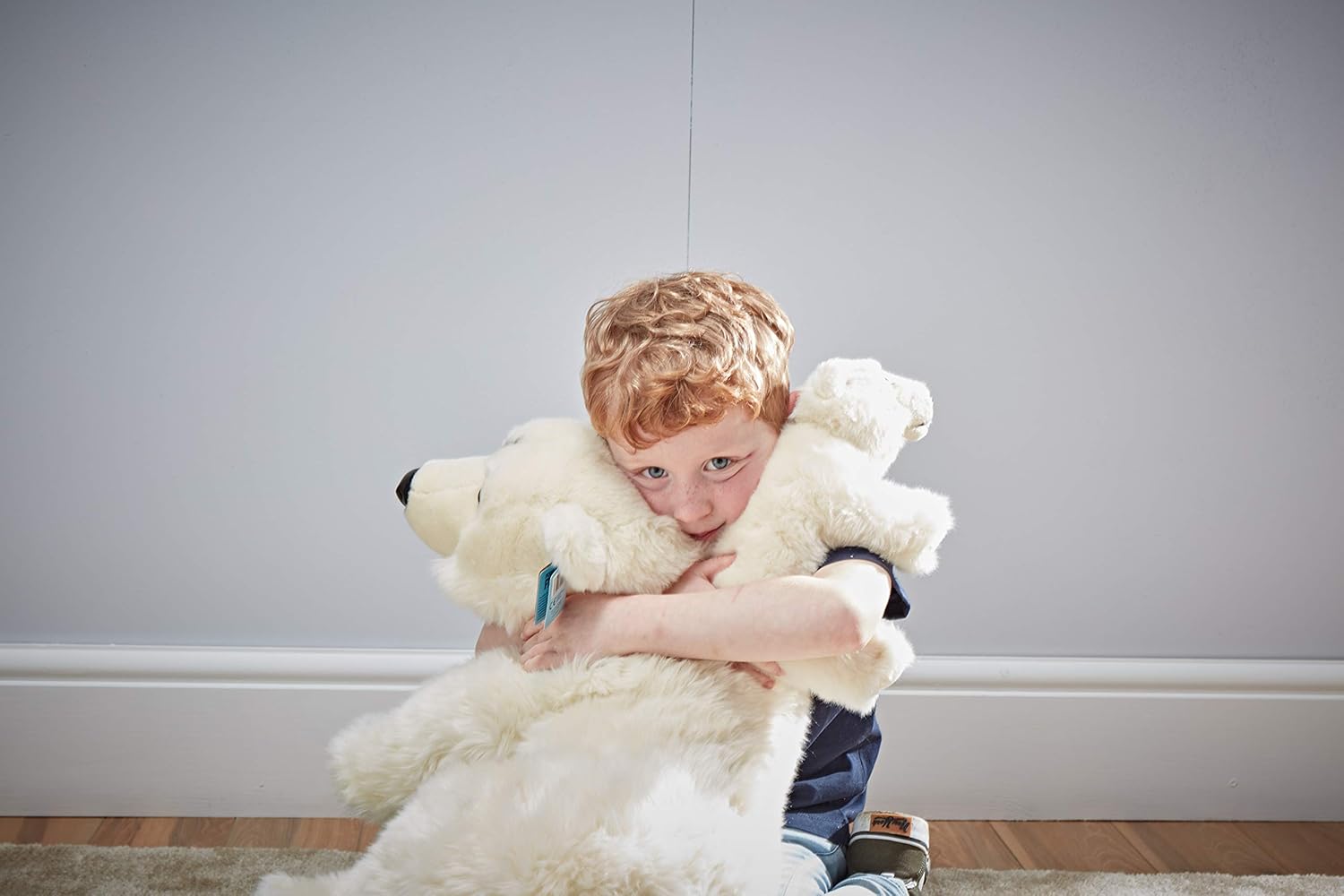 Living Nature Oso polar, suave y realista, peluche ecológico Naturli, 18 pulgadas