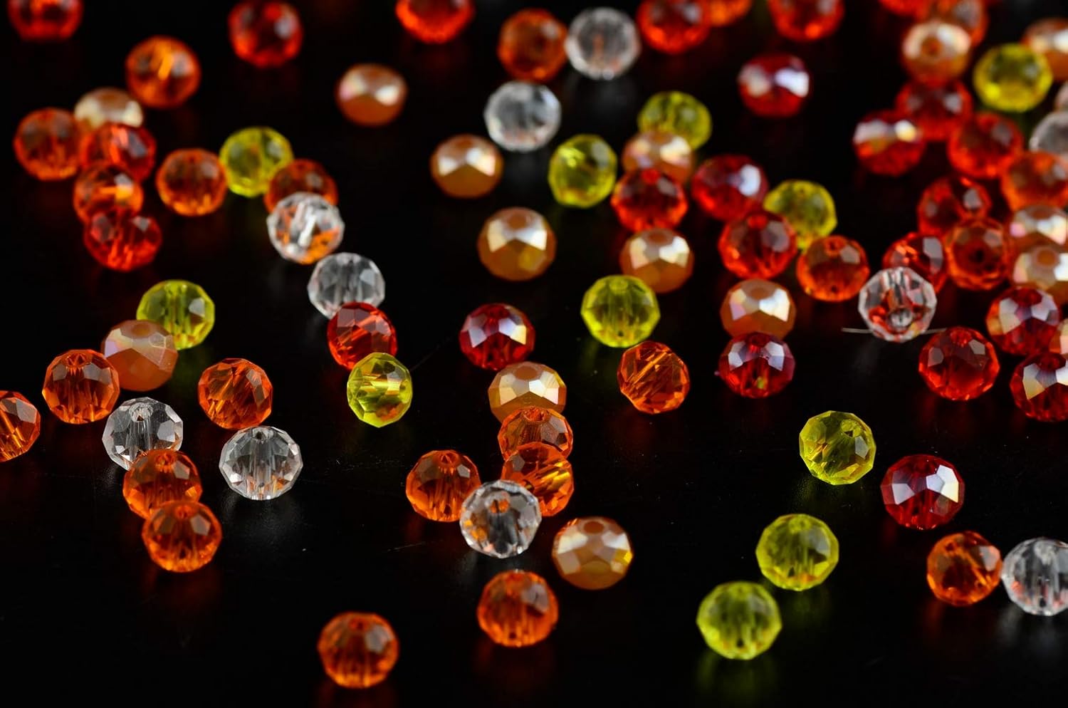 Cuentas de cristal naranja de 0.236 pulgadas, 500 cuentas espaciadoras facetadas Briollete Rondelle, cuentas espaciadoras brillantes AB sueltas,
