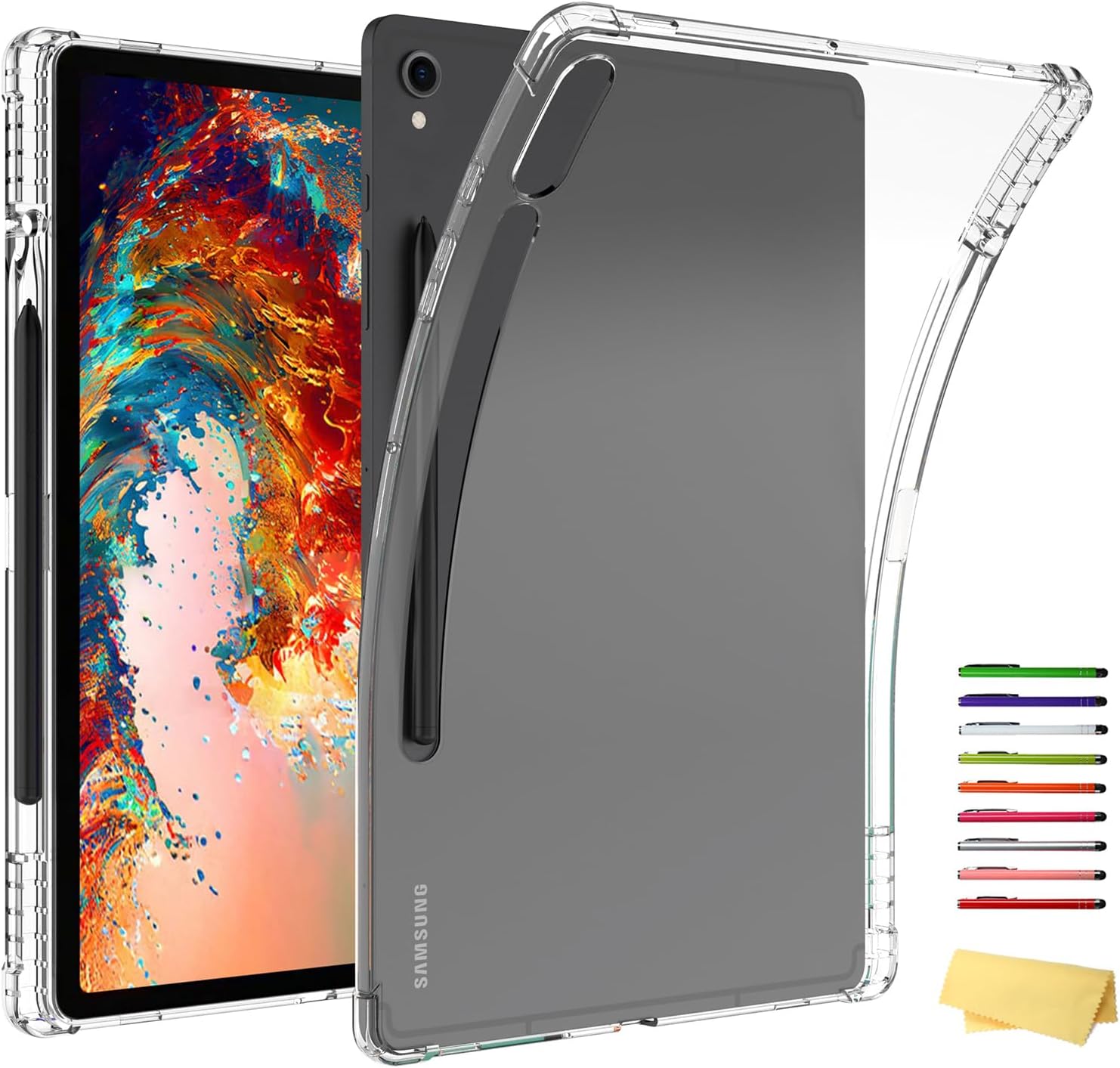 UUcovers Funda transparente para tableta Samsung Galaxy Tab S9 de 11 pulgadas (versión 2023) (modelo SM-X710X716BX718U) con soporte para bolígrafo