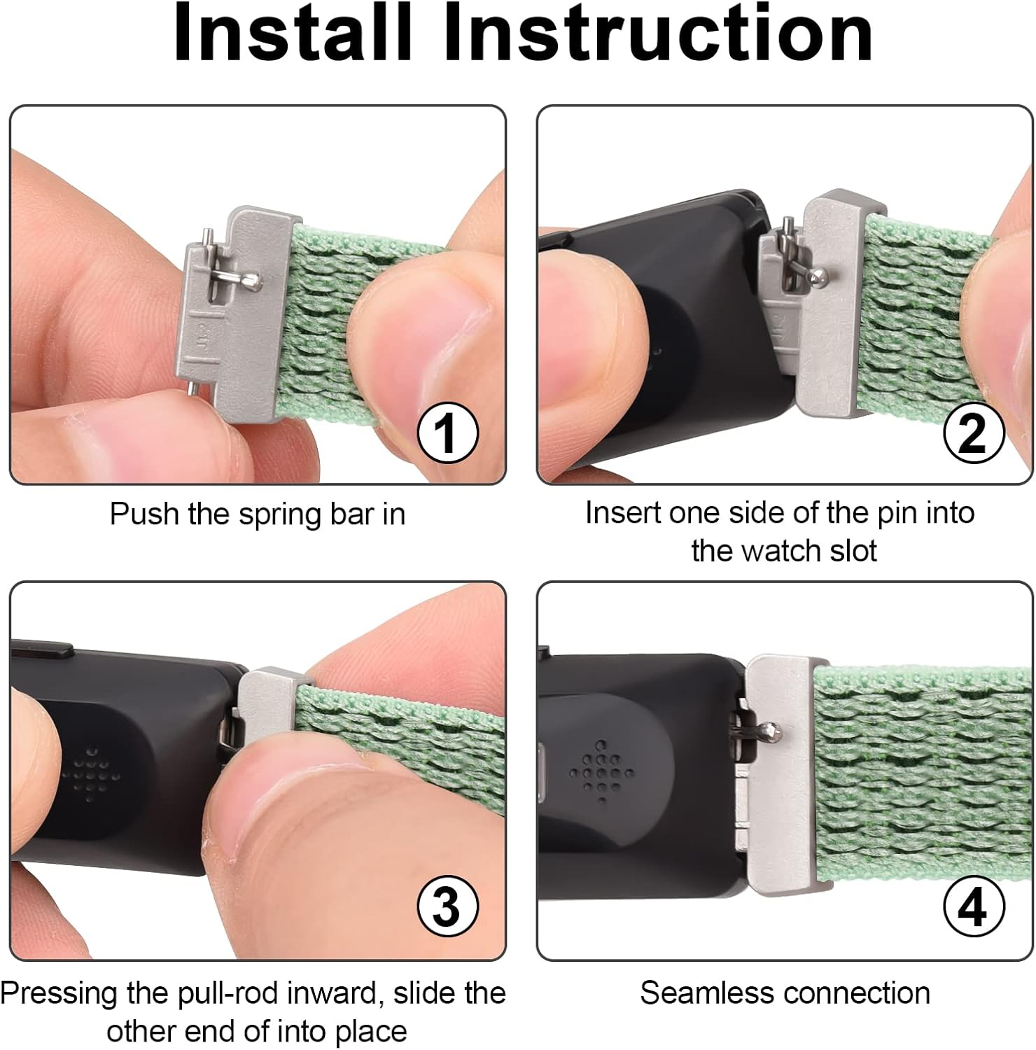 Bandas de nailon para Fitbit Inspire 2 e Inspire HR e Inspire para mujeres y hombres, correa de repuesto ajustable suave y transpirable para Fitbit