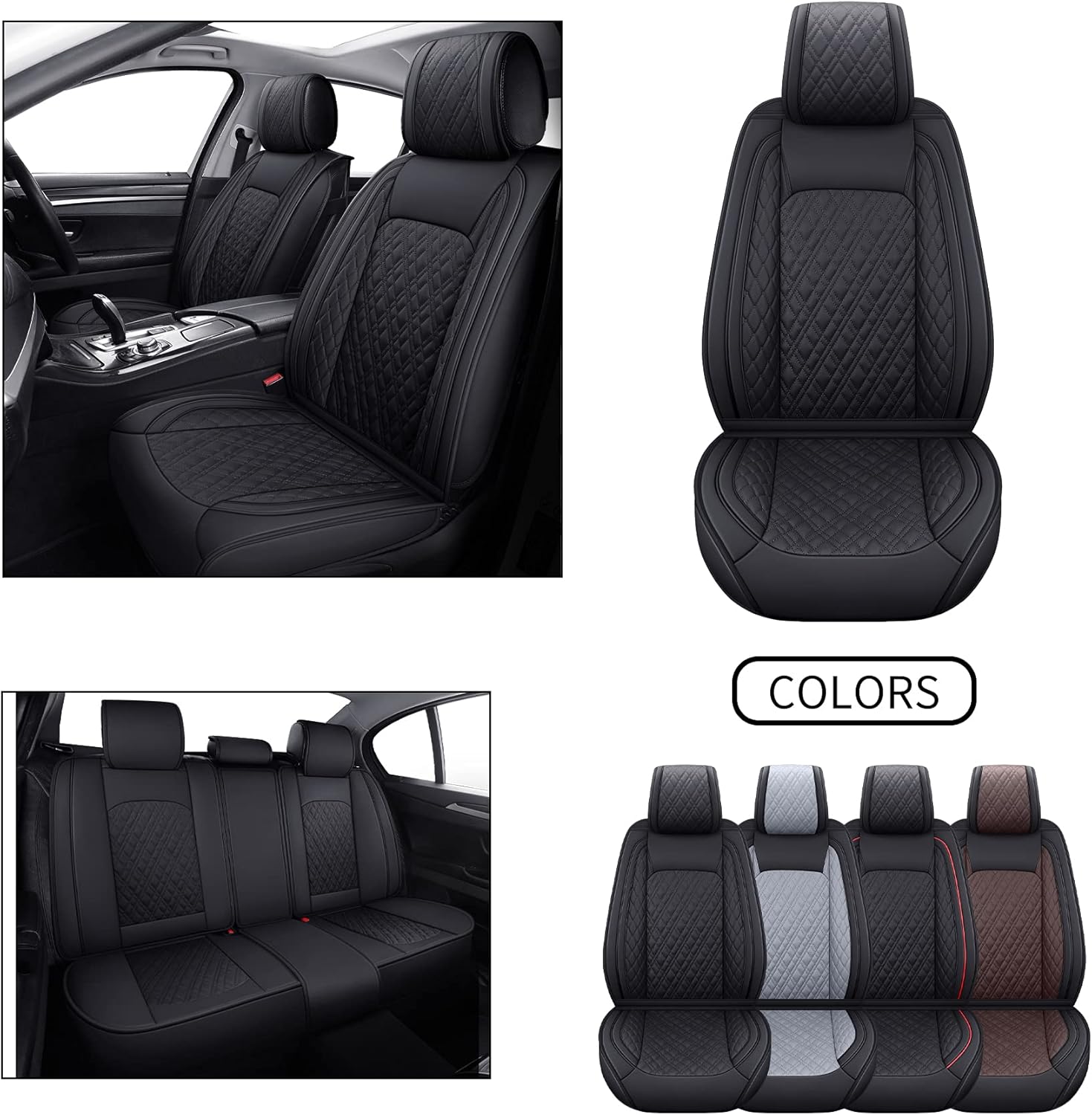 YIERTAI Fundas universales de asiento de coche para Mazda CX-5 Sentra Altima Outlander Raider Mirage Civic CRV Corolla RLX Golf TLX Jetta Passat