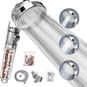 High Pressure Shower Head with Handheld & Shower Filter for Hard Water,Detachable Water Saving & Massage Setting Shower Heads with Hose and Holder High Pressure Shower Head with Handheld & Shower Filter for Hard Water,Detachable Water Saving & Massage Setting Shower Heads with Hose and Holder