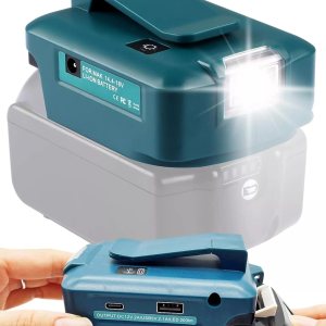 Alian – Adaptador de batería Makita, para Makita USB y cargador tipo C, para cargador tipo C de carga rápida, repuesto para fuente de alimentación Alian – Adaptador de batería Makita, para Makita USB y cargador tipo C, para cargador tipo C de carga rápida, repuesto para fuente de alimentación