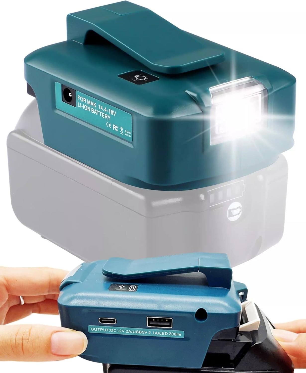 Alian – Adaptador de batería Makita, para Makita USB y cargador tipo C, para cargador tipo C de carga rápida, repuesto para fuente de alimentación