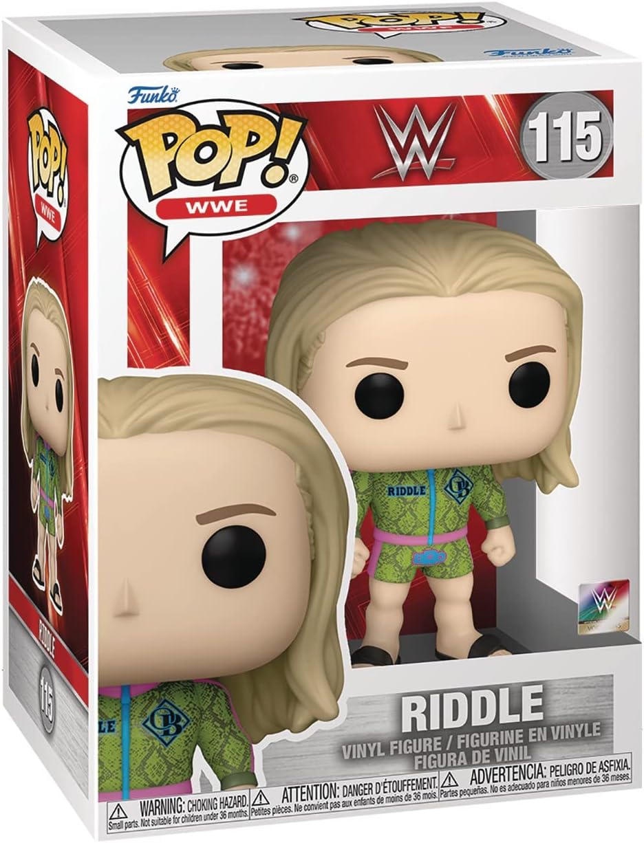 POP WWE Figura de vinilo Matt Riddle Funko (empaquetada con funda protectora de caja compatible), multicolor, 3.75 pulgadas