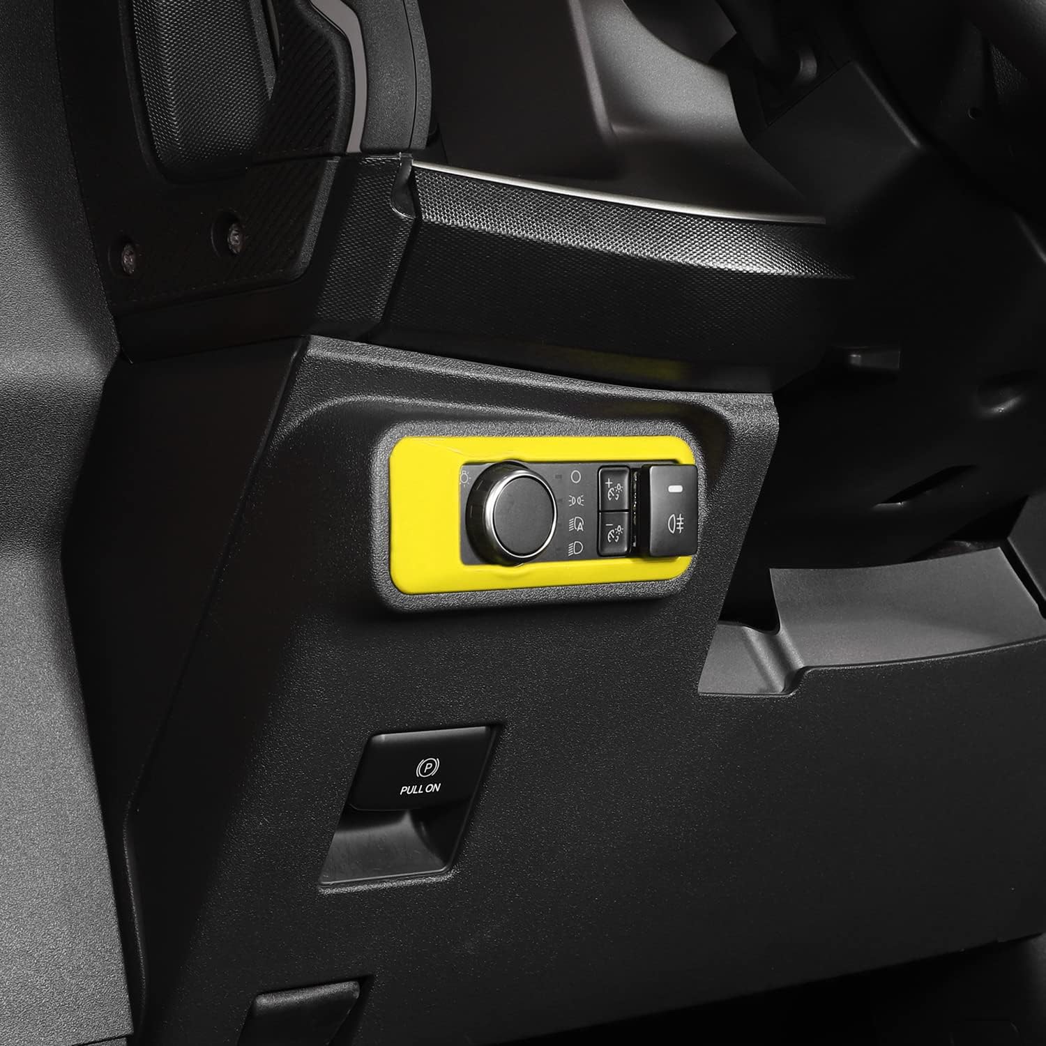 Cubierta de botón para interruptor de faros delanteros Bronco, ajuste del panel del interruptor de la lámpara de los faros delanteros compatible con
