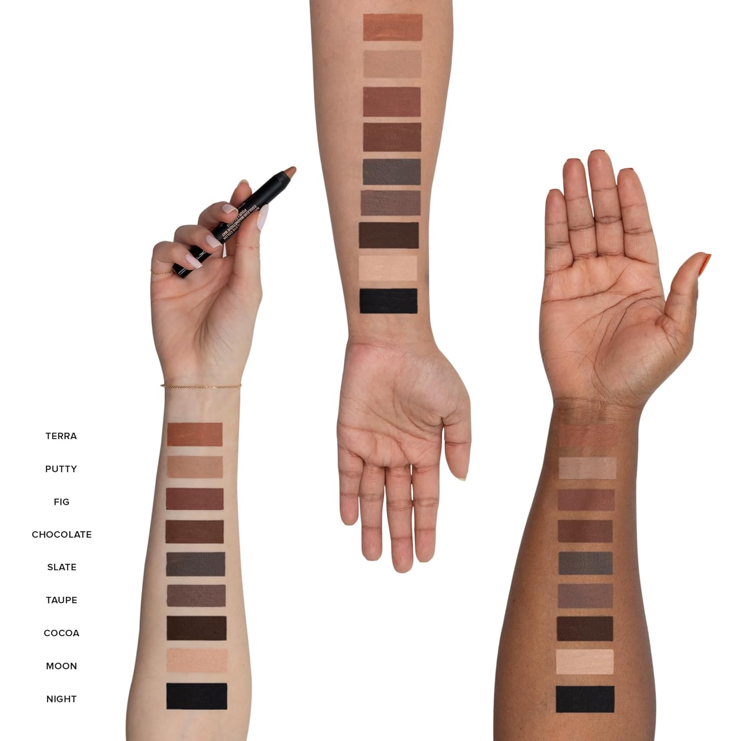 Nudestix Lápiz magnético mate de color de ojos, sombra de ojos + delineador de ojos + base de párpados, barra de maquillaje crema, larga duración,