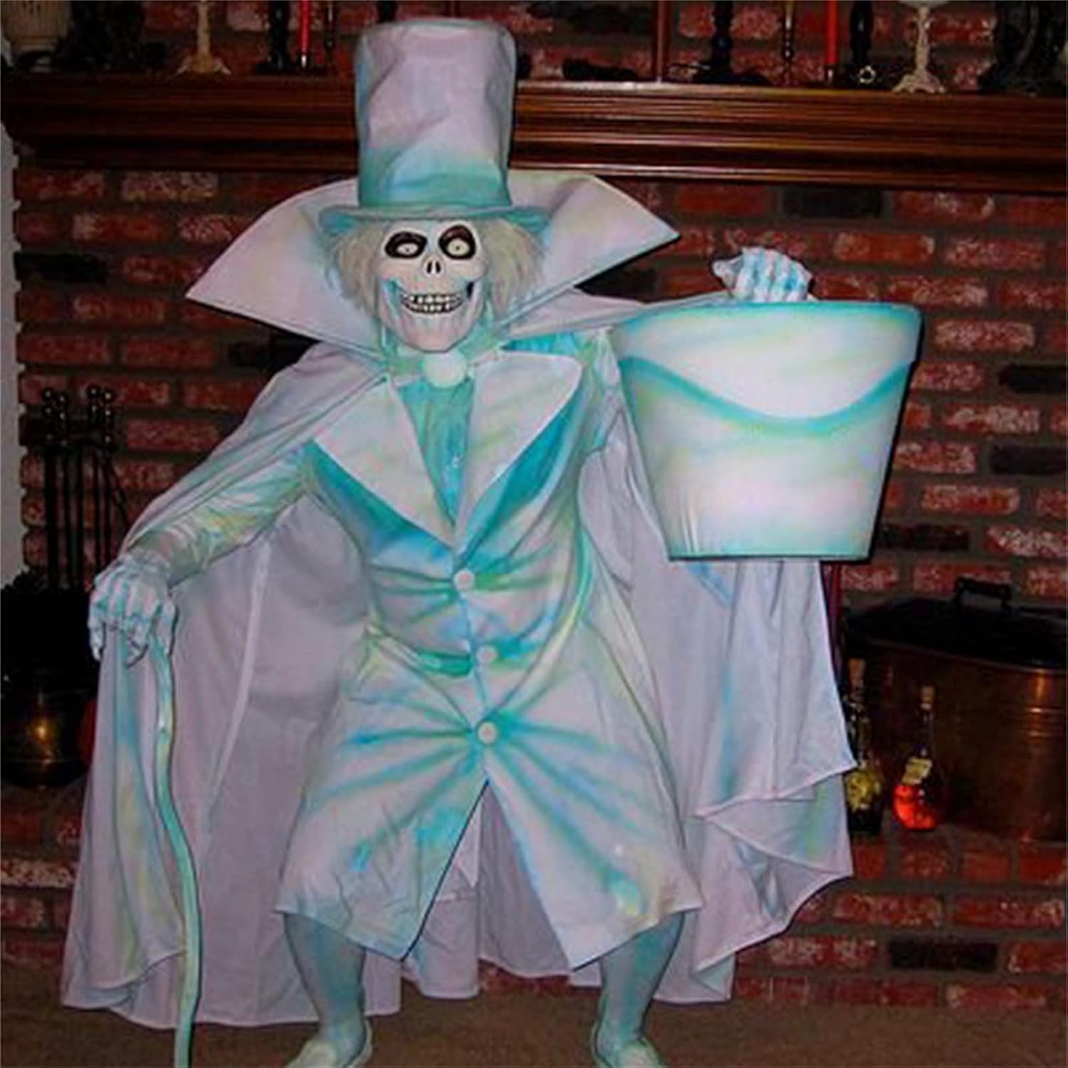 Caja de sombreros de Halloween, decoración de resina fantasma, caja de sombreros de mansión encantada de Halloween, caja de sombreros, adorno de