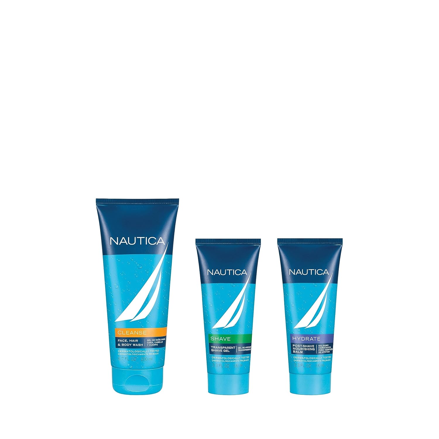 Nautica Grooming – Juego de regalo navideño de 3 piezas para hombre