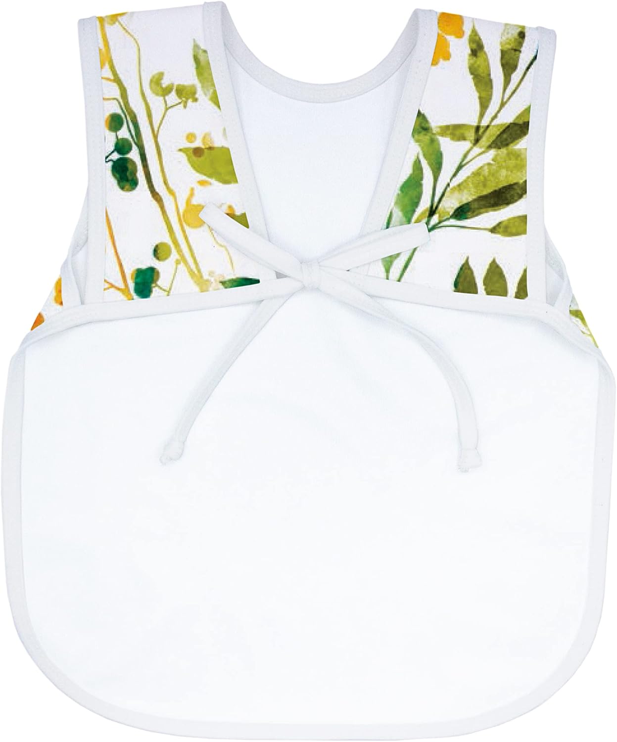 BapronBaby FloralNature Bapron – No Neck Tie Safer Bib – Baby & Toddler – Soft Waterproof – PVC, BPA & Phthalate Free – 6m+