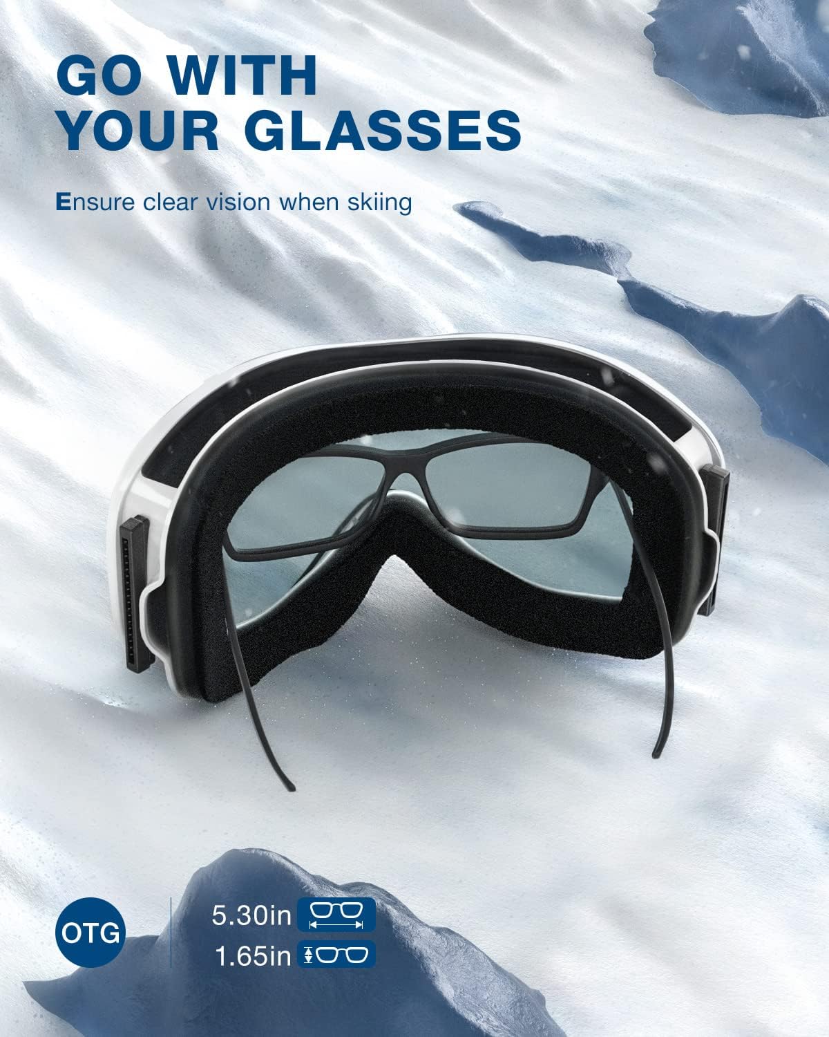 ZIONOR Lagopus Gafas de protección UV para esquí y snowboard, antiniebla, para hombres, mujeres, jóvenes