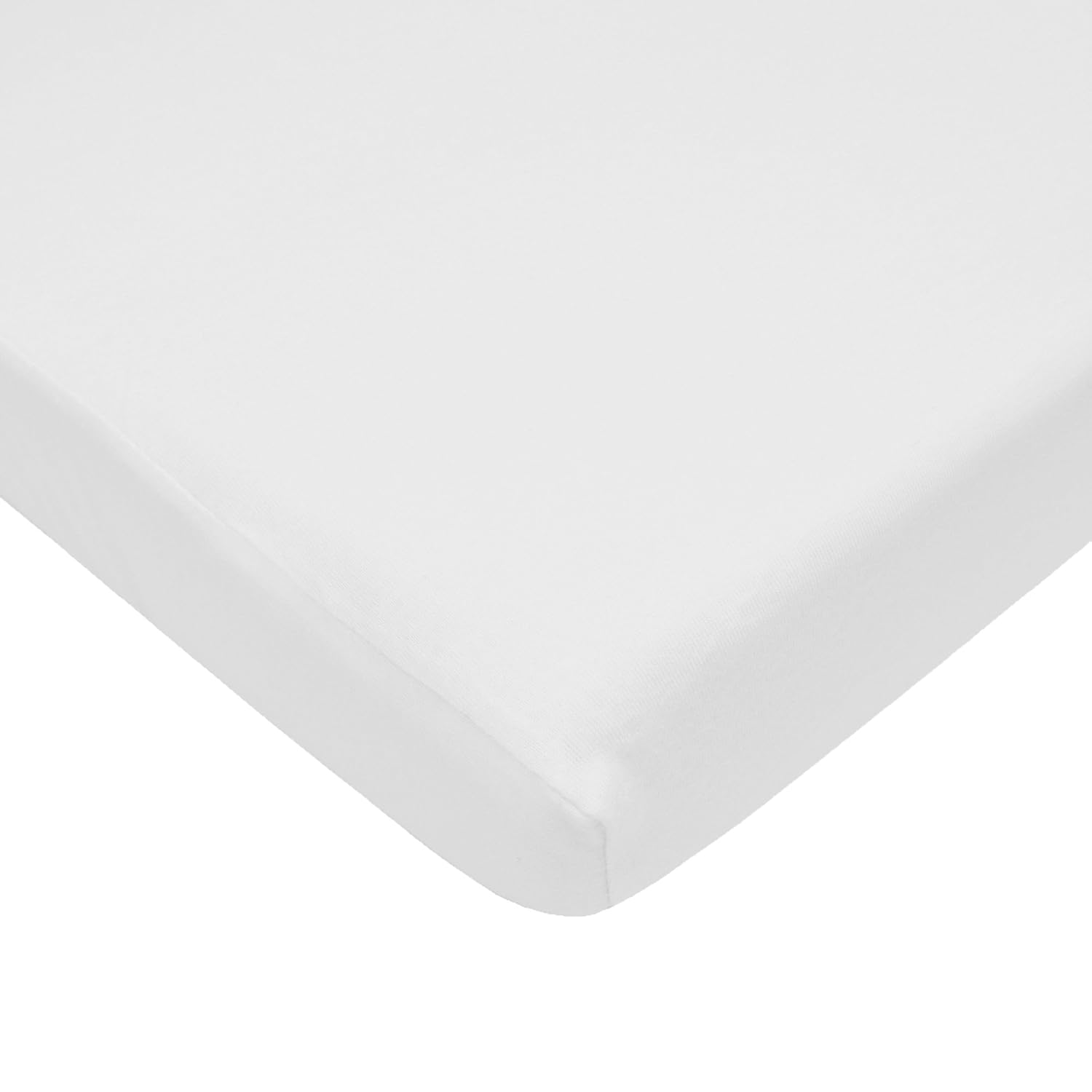 TL Care Supreme – Sábana pequeña para cuna, 100 % algodón natural, color blanco, 24 x 38 pulgadas, suave y transpirable, para niños y niñas