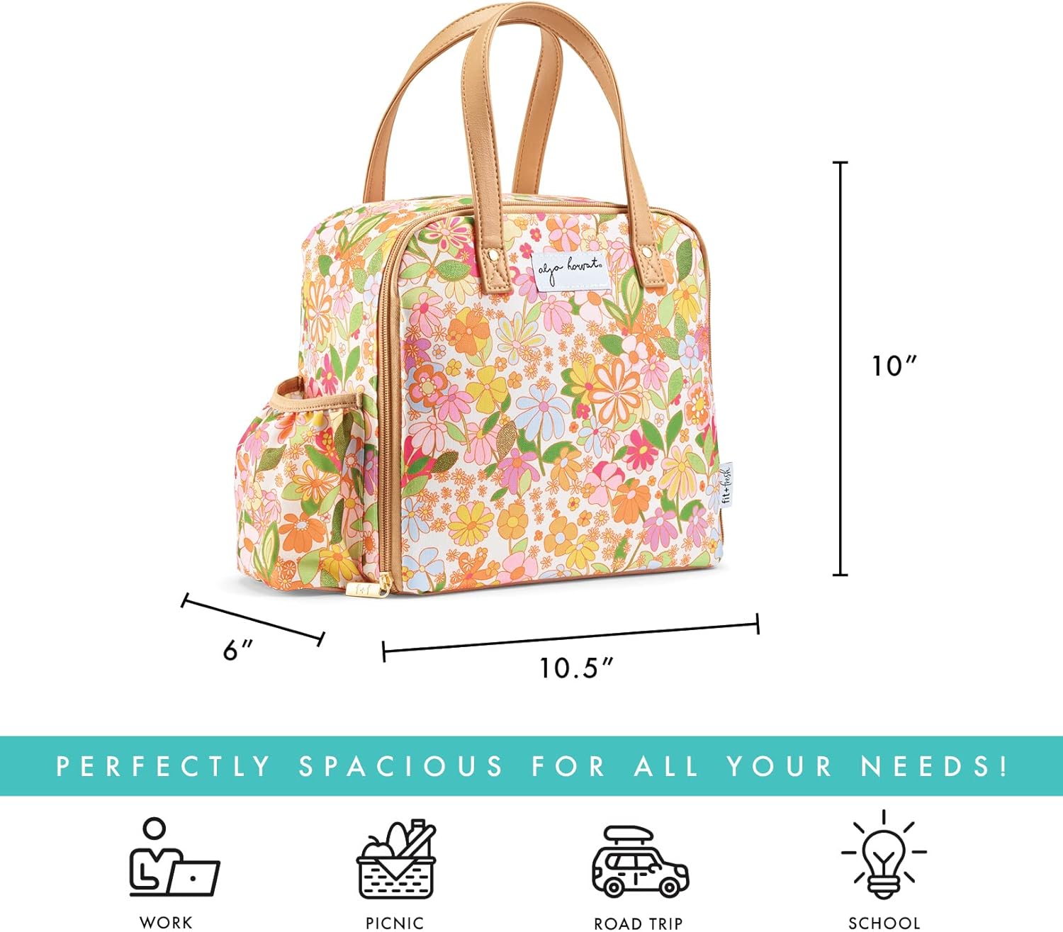 Fit & Fresh Lonchera para mujer, bolsa de almuerzo aislada para mujer, para el trabajo, a prueba de fugas y resistente a las manchas, lonchera